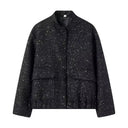 Jacke mit kleinen Pailletten und Stehkragen