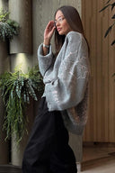 Oversize Streetwear Poškozený Svetr