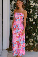 Abito Maxi Miya - Stampa Rosa/Blu