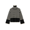 Maglione a collo alto a righe