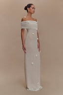 Robe maxi en maille orchidée