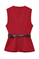 Completo urbano con blazer smanicato e pantaloni