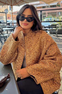 Jacke mit kleinen Pailletten und Stehkragen