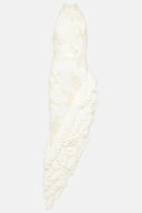 Robe longue à appliqué floral