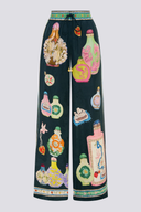 Conjunto de pantalones y blusa con estampado de jarrón Philomène de cuello en V