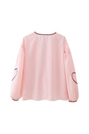 Blusa a maniche lunghe con cuori