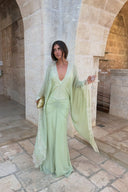 Mint Yeşili Oversize Maksi Elbise