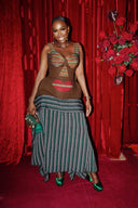 Top espartilho halter de inspiração tribal