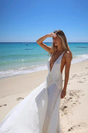 Robe Maxi Lavinia à Décolleté Plongeant