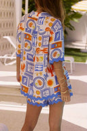 Conjunto de pantalones cortos estampados Resort Ocean Fun