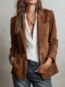 Veste vintage en daim marron