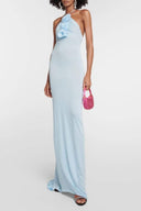 Alexia halterneck blomsterapplikation maxi-kjole