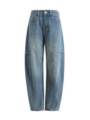 Trendige, lockere Jeans mit Bogen-Schnitt