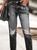Trendy Slidte Denim Casual Bukser