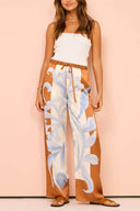 Ensemble pantalon ample floral tie-dye contraste exquis