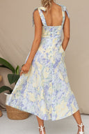 Beata bedrucktes Midikleid mit Trägern