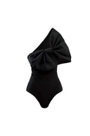 Black and White Bow One Piece Swimsuit Set