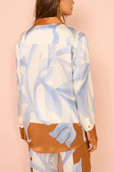 Ensemble pantalon ample floral tie-dye contraste exquis