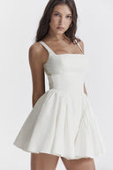 Debby Rückenfreies Mini-Kleid mit Schleife am Rücken