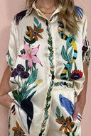 Ensemble chemise et pantalon en satin imprimé Boho Natureza