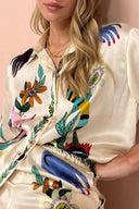 Ensemble chemise et pantalon en satin imprimé Boho Natureza