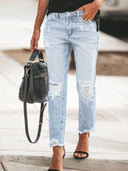 Trendy Slidte Denim Casual Bukser
