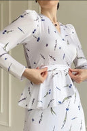 Eileen Blumen Wickel-Spitzenbluse & Maxirock Set