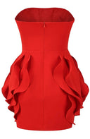 Eudora Blumen Trägerloses Mini-Kleid