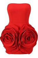 Eudora Blumen Trägerloses Mini-Kleid