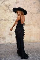Eve chiffon flæse maxi-nattøjskjole
