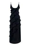 Eve chiffon flæse maxi-nattøjskjole