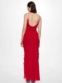 Eve chiffon flæse maxi-nattøjskjole