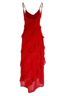 Eve chiffon flæse maxi-nattøjskjole
