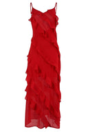 Eve chiffon flæse maxi-nattøjskjole