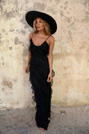 Eve chiffon flæse maxi-nattøjskjole