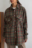 Camicia Vintage Sciolta a Quadri Casual