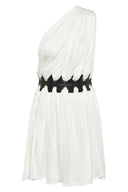 Gemma Mit Gürtel Ein-Schulter Mini-Kleid