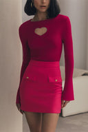 Maglia con intaglio a forma di cuore