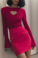 Maglia con intaglio a forma di cuore