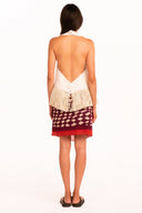 Open Back Halter Fringe Top