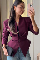 Taillierter Blazer mit Raffungen