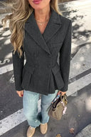 Blazer med afslappet pasform i A-facon