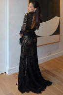 Vestido maxi romântico de renda floral
