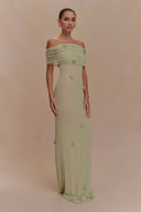 Robe maxi en maille orchidée