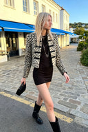 Romy-jack met sneeuwluipaardprint