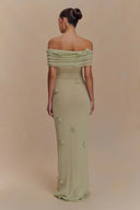 Robe maxi en maille orchidée