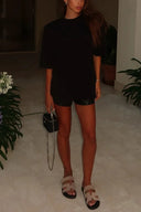 Top met hartvormige uitsnijding en strass