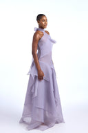 Robe maxi Arida à volants et nœud superposé