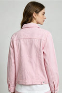 Denimjakke i utility-stil med krave