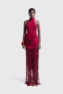 Robe longue dos nu à nouer Nova Halter
